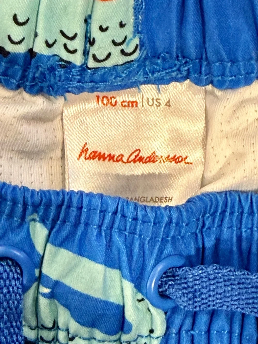 Hanna Andersson Alligator Print Swim Trunks Boys 4 4T 100 cm Crocodile Summer